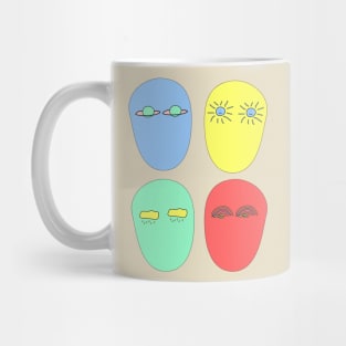 Pop Art Style Alien Eye Contact Mug